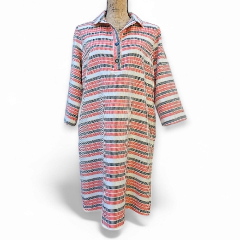 J. McLaughlin Swing Dress 3/4 sleeves ,Size M